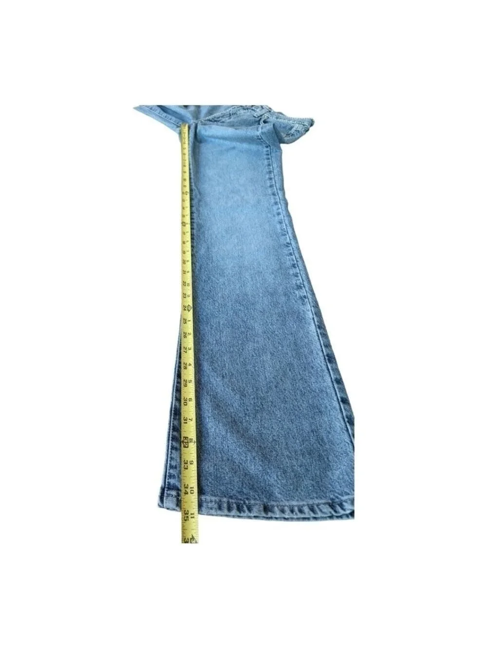 Michael Kors Y2K Light Wash Stitched Seam Flare Jeans Size 4